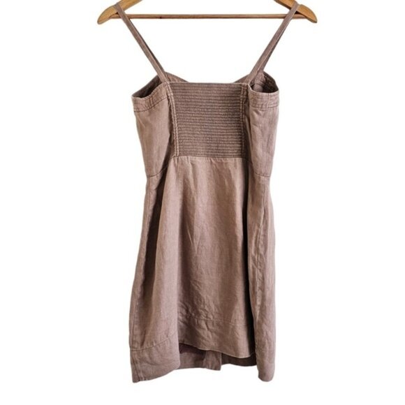 Aritzia Wilfred Ducharme linen mini dress dusty rose beige size 00 - Picture 7 of 16